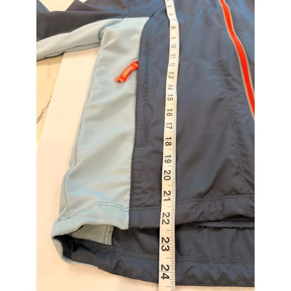 Nike Run Womens Small Blue Full Zip Windbreaker Running Cycling Jacket Orange
